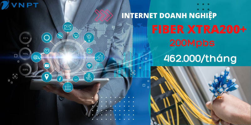 Gói Internet FiberExtra 200Mbp Phù hợp cho các doanh nghiệp nhỏ có nhu cầu kết nối trong nước
