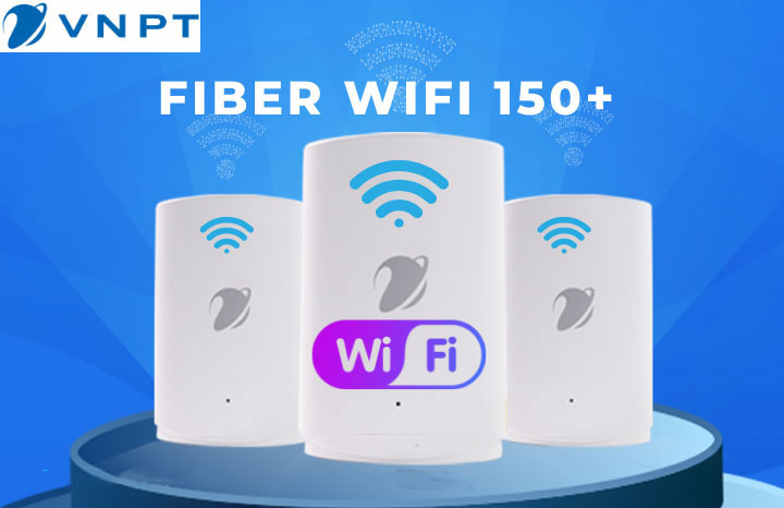 Gói FiberWifi150+ tốc độ 150 Mbps được trang bị từ 2 đến 3 thiết bị wifi Phù hợp cho các doanh nghiệp