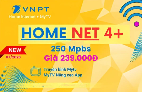  Internet - Truyền hình Mytv 250Mbps Gói Net 4+