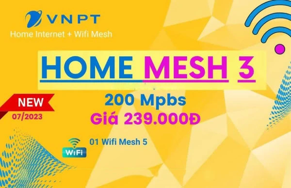 Internet Wifi Mesh, 200Mbps Gói Mesh 3